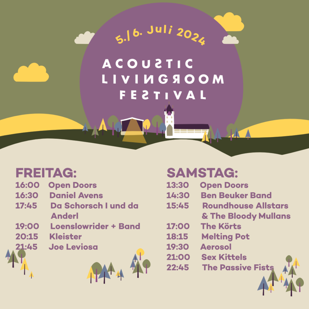 05./06. Juli: Line Up Open Air Festival Acoustic Livingroom